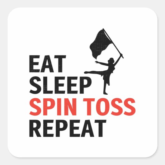 Winterkleurentransporten Dance Vierkante Sticker (Voorkant)