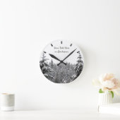 Winterklok Aangepaste winterwandklok Ronde Klok (Huis)
