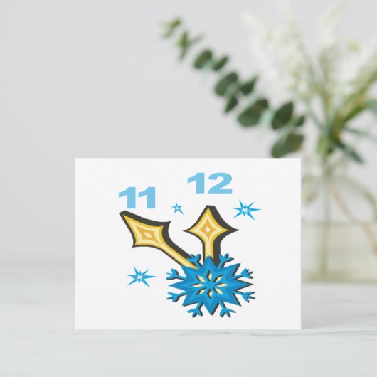 Winterklok Briefkaart (Staand voorkant)