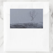 Winterkloosters Rechthoekige Sticker (Tas)