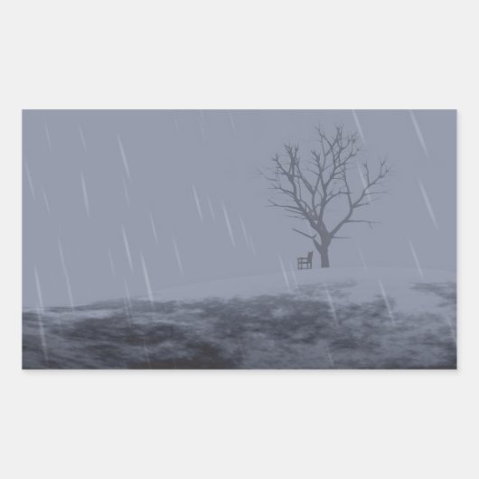 Winterkloosters Rechthoekige Sticker (Voorkant)