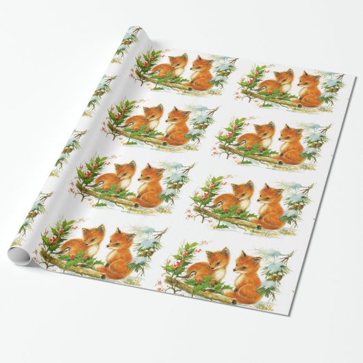 winterkoeien cadeaupapier (Uitgerold)