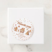 Winterkoekje Kerstmis Santa Baby shower Bedankjes Labels (In situ)