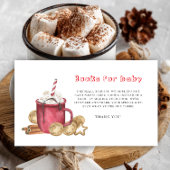 Winterkoekjes en cacaoboeken voor baby ticket informatiekaartje