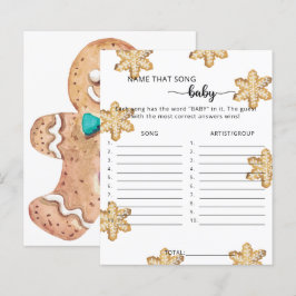 Winterkoekjes - naam dat liedje Baby Shower Spel