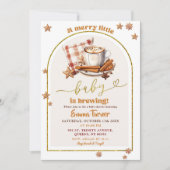 Winterkoffie vrolijk klein Baby shower Kaart (Voorkant)