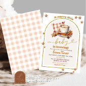 Winterkoffie vrolijk klein Baby shower Kaart