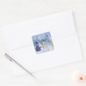 Winterkönigin Vierkante Sticker (Envelop)