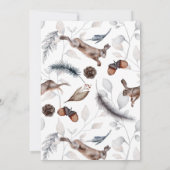 Winterkonijn Acorns Grassen Festive Jubileum Kaart (Achterkant)