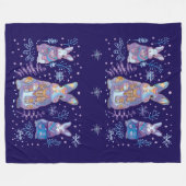 winterkonijn fleece deken (Voorkant (Horizontaal))
