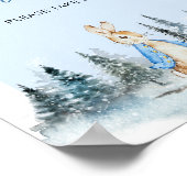 Winterkonijn gunsten boog teken Poster (Hoek)