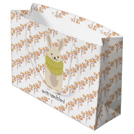 Winterkonijn Met Zijn Gestreepte Sjaal Groot Cadeauzakje