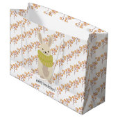 Winterkonijn Met Zijn Gestreepte Sjaal Groot Cadeauzakje (Voorkant Gekanteld)
