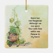 Winterkoning Vogels Wijngaard Herinneringssouvenir Keramisch Ornament (Achterkant)