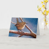 Winterkoninkje in de Winter: Kunstwerk: De Kaart (Gele Bloem)