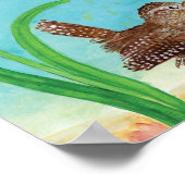 Winterkoninkje zingt bij het aanbreken van de dag  poster (Hoek)