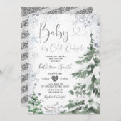 Winterkoude Baby shower Kaart (Voorkant / Achterkant)