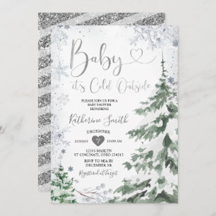 Winterkoude Baby shower Kaart