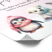 Winterkoude buiten Baby shower luier loterij Poster (Hoek)