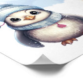 Winterkoude buiten Baby shower Welkomstbord Poster (Hoek)