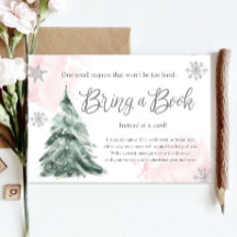 Winterkoude buitenste Baby shower Roze brengt boek
