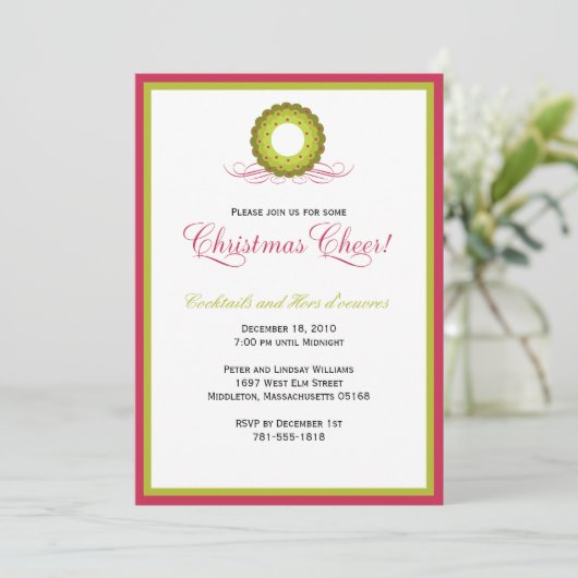 Winterkrans en bessen | Vakantie Kaart (Staand voorkant)