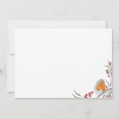 Winterkrans en Kerst Robin Baby Sprinkle Kaart (Achterkant)