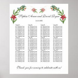 Winterkrans Feestdagen Bruiloft Zitkaarten Poster