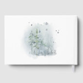 Winterkrans loof feestelijke Waterverven bruiloft Gastenboek (Achterkant)