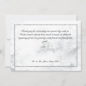 Winterkrans & Rode Kardinaal Bruiloft Bedankkaart (Achterkant)