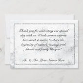 Winterkrans & Rode Kardinaal Bruiloft Bedankkaart (Achterkant)