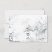 Winterkrans & Rode Kardinaal Bruiloft RSVP Kaartje (Achterkant)