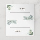 Winterkrans Trouwplaats Escort Kaarten Plaatskaartje (Buitenkant ongevouwen)