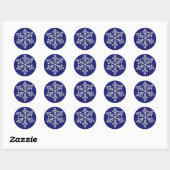 Winterkristal Sneeuwvlok Sticker indigo (Vel)