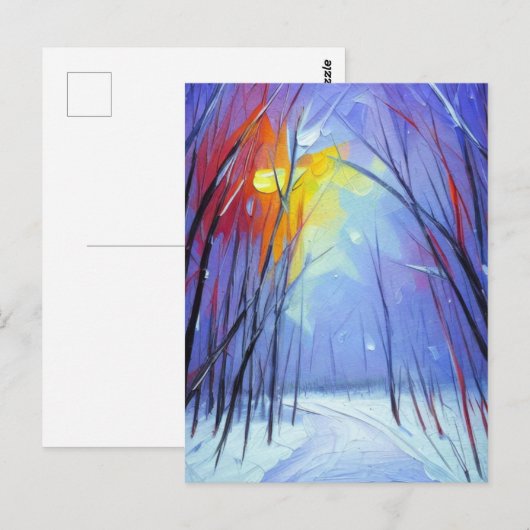  winterkunst briefkaart (Voorkant / Achterkant)