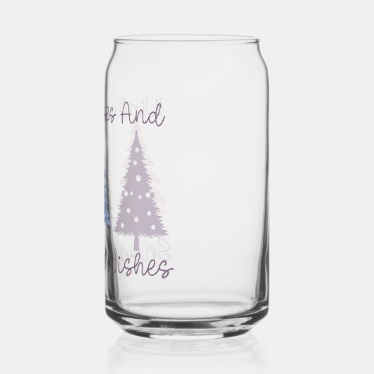 Winterkussen en sneeuwvlok wensen blikvorm glas (Links)