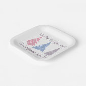 Winterkussen en sneeuwvlok wensen papieren bordje (Gebogen)