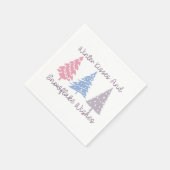 Winterkussen en sneeuwvlok wensen servet (Hoek)