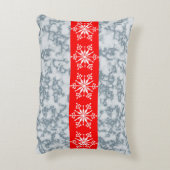 Winterkussenontwerp met sneeuwvlokken en ijs. accent kussen (Achterkant (Verticaal))