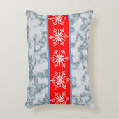 Winterkussenontwerp met sneeuwvlokken en ijs. accent kussen (Voorkant(Verticaal))