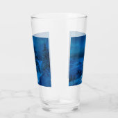 Winterkust van het zee in maanlicht glas (Rechts)