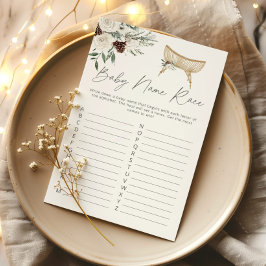 Winterkwekerij baby naam race baby shower spel