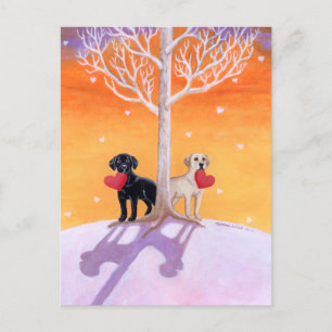 Winterlabradors Briefkaart