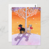 Winterlabradors Briefkaart (Voorkant / Achterkant)