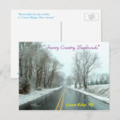 Winterland backroads New Jersey Briefkaart (Voorkant / Achterkant)