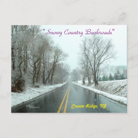 Winterland backroads New Jersey Briefkaart (Voorkant)