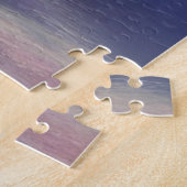 Winterland, kasteel in sneeuw, retro Castle Painti Legpuzzel (Zijkant)