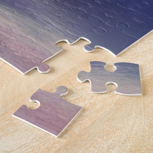 Winterland, kasteel in sneeuw, retro Castle Painti Legpuzzel (Zijkant)