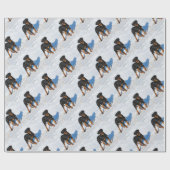 Winterland Rottweiler Cadeaupapier (Vlak)