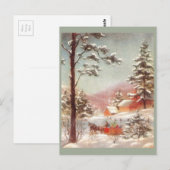  winterlandscène briefkaart (Voorkant / Achterkant)